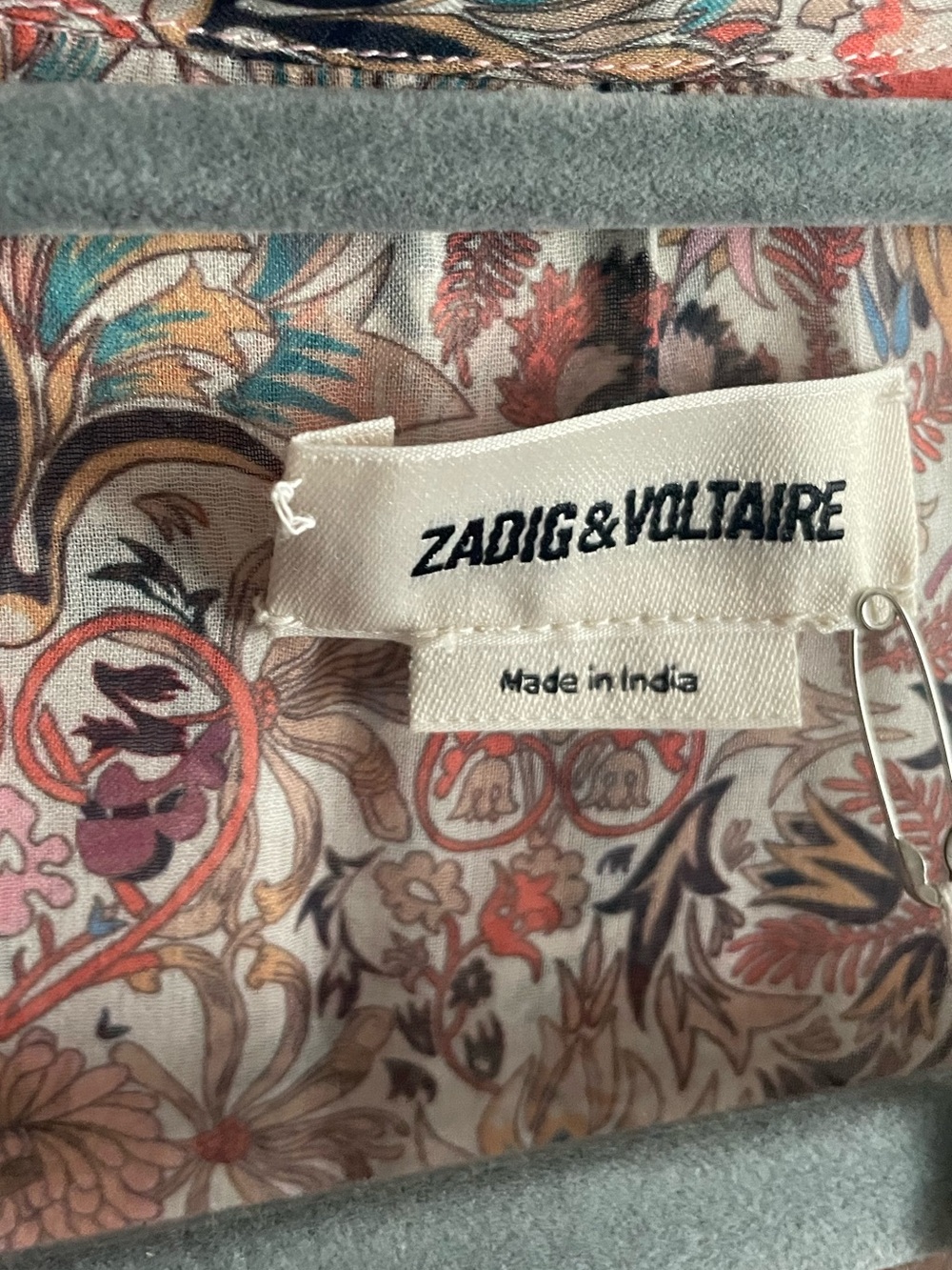 Zadig & Voltaire Blush Floral Tie-Neck Rewel Mousseline Mini Dress. NWT - Picture 12 of 16